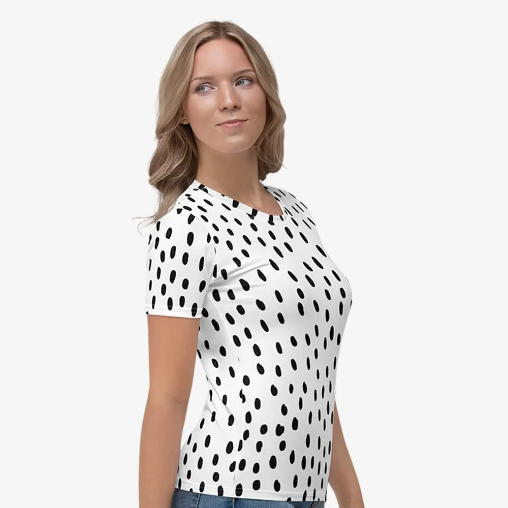 Monochrome Stretchy Tee "Dots"