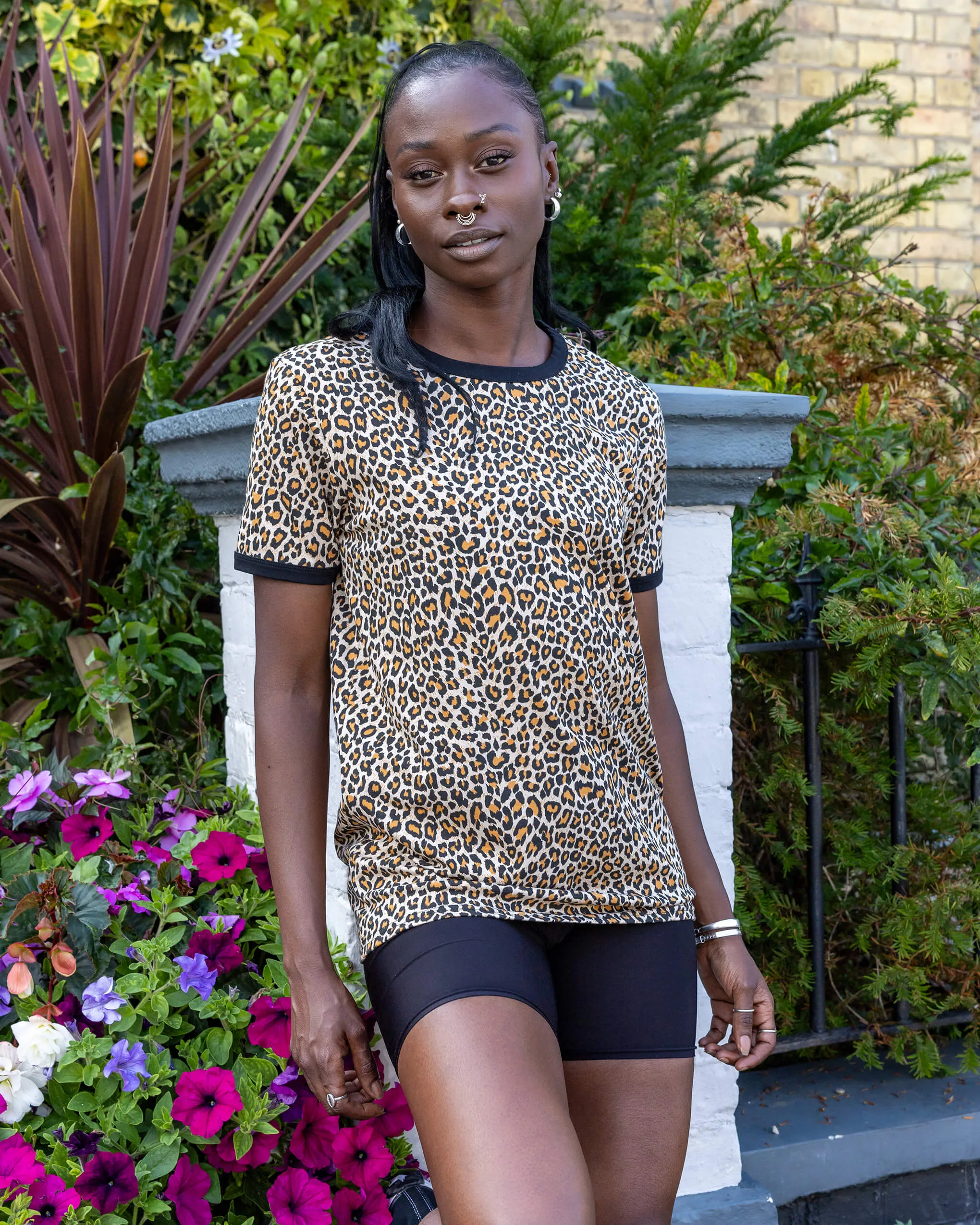 Natural Leopard Print T Shirt