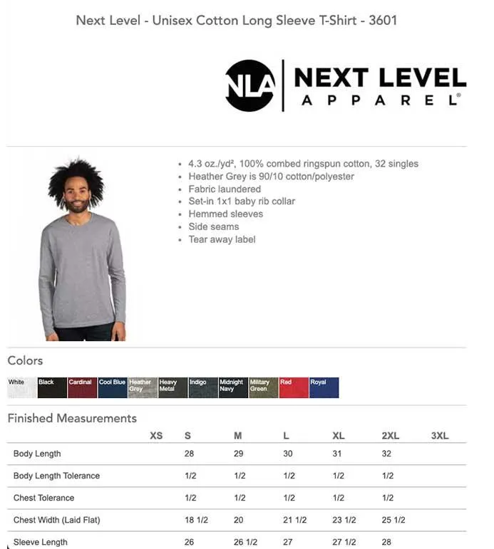 Next Level Long Sleeve Shirt