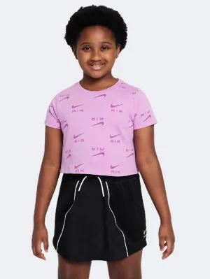 Nike Air Crop Girls Lifestyle T-Shirt Rush Fuchsia