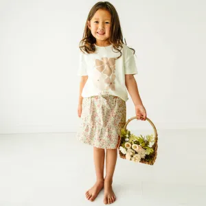 Organic Girls Tee and Skort Outfit | Summer Floral