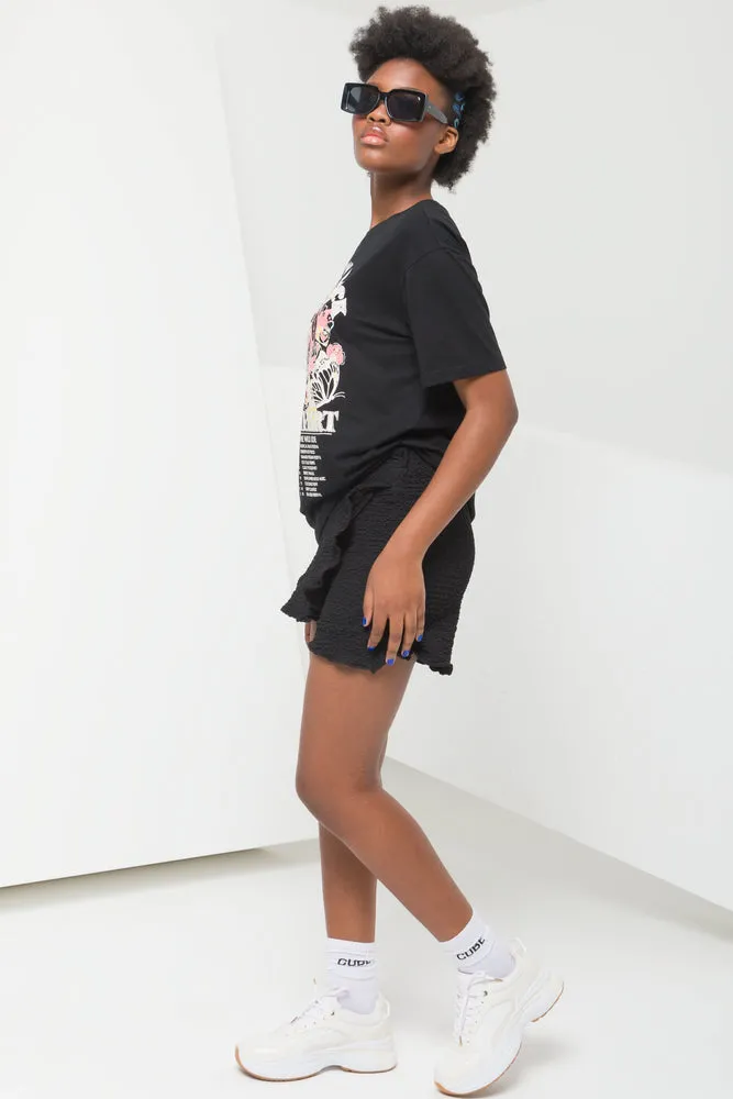 Oversized Graphic Tees Black