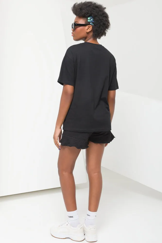 Oversized Graphic Tees Black