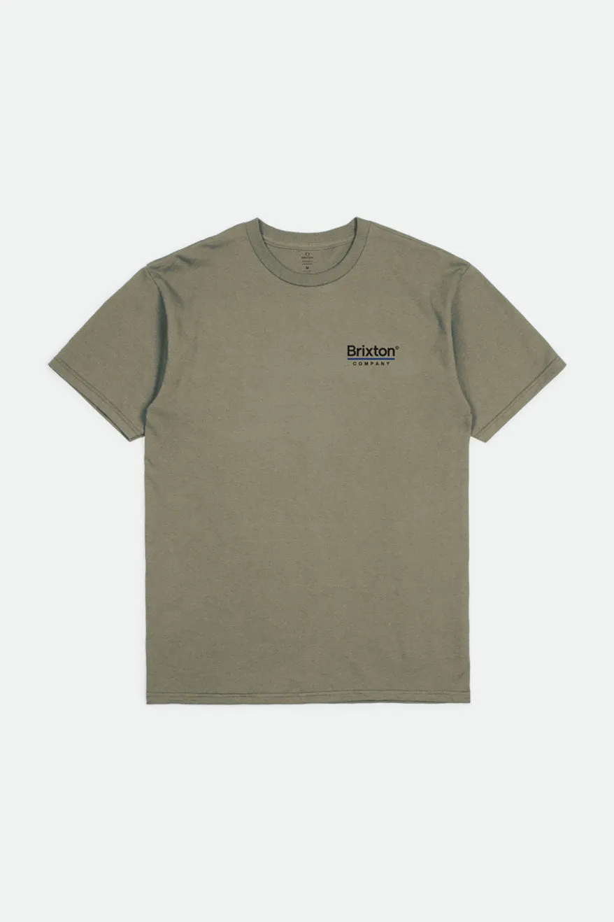 Palmer Line S/S Standard Tee - Worn Wash Military Olive