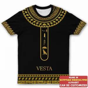 Personalized Egyptian Hieroglyphs Alphabet T-shirt