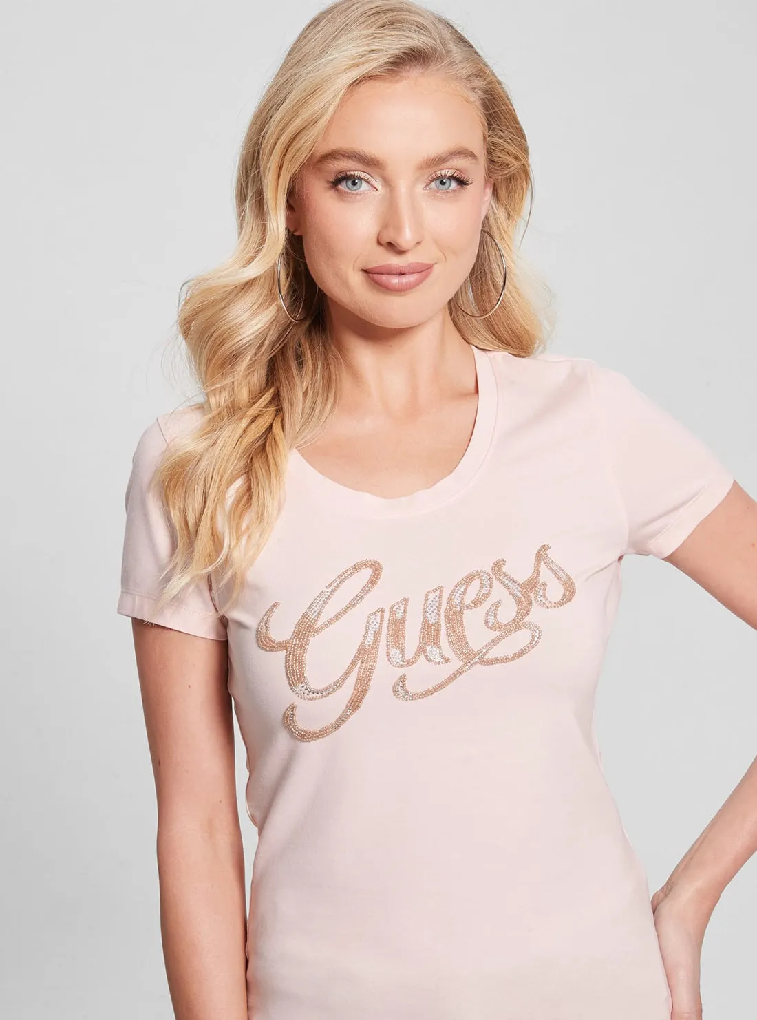 Pink Script Logo T-Shirt