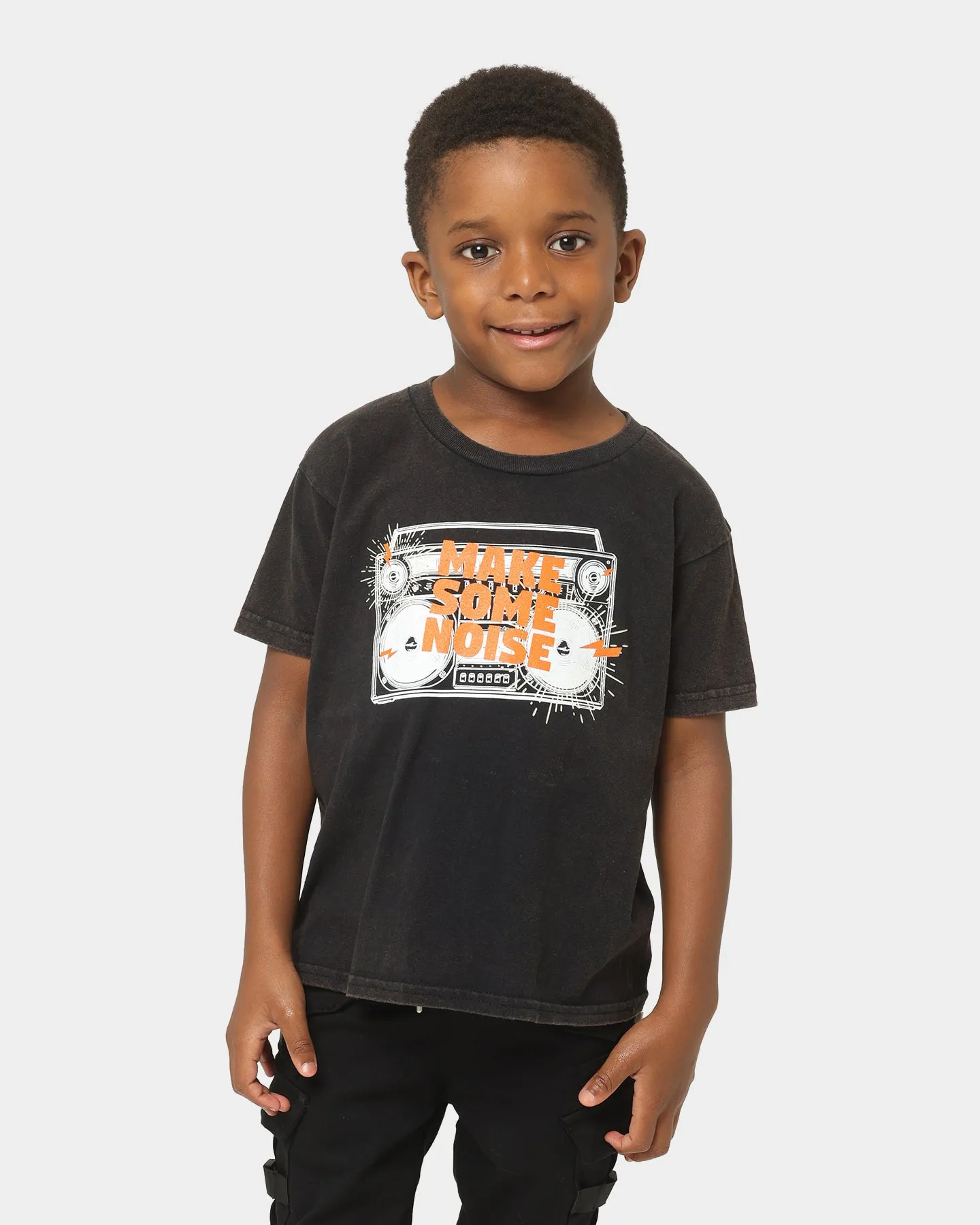 Shortie Kids' Make Some Noise T-Shirt Black