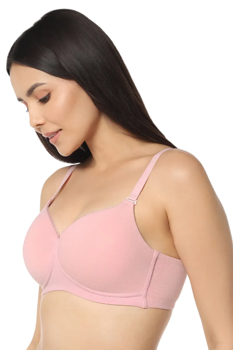 Signature Cotton Padded & Wirefree Bra - Pink Nectar