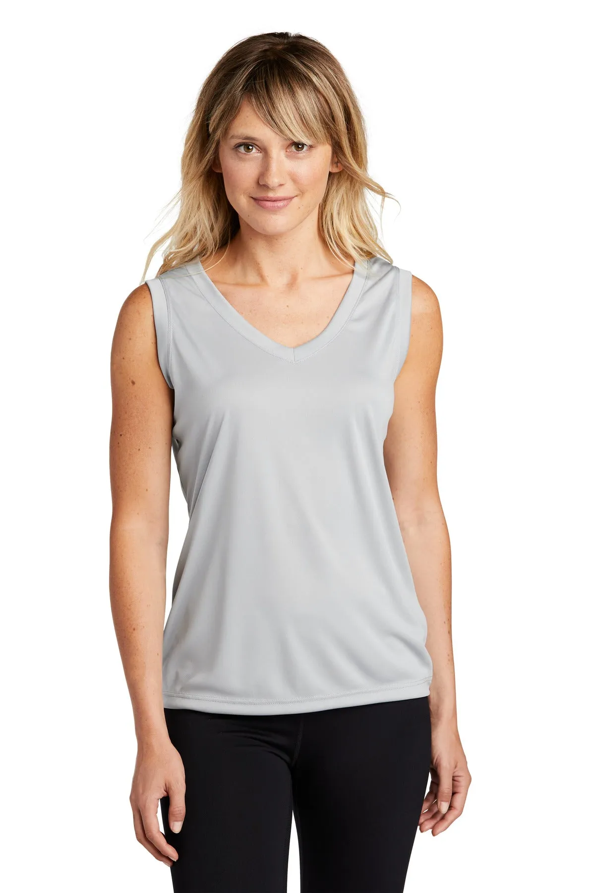 Sport-Tek® Ladies Sleeveless PosiCharge® Competitor™ V-Neck Tee. LST352