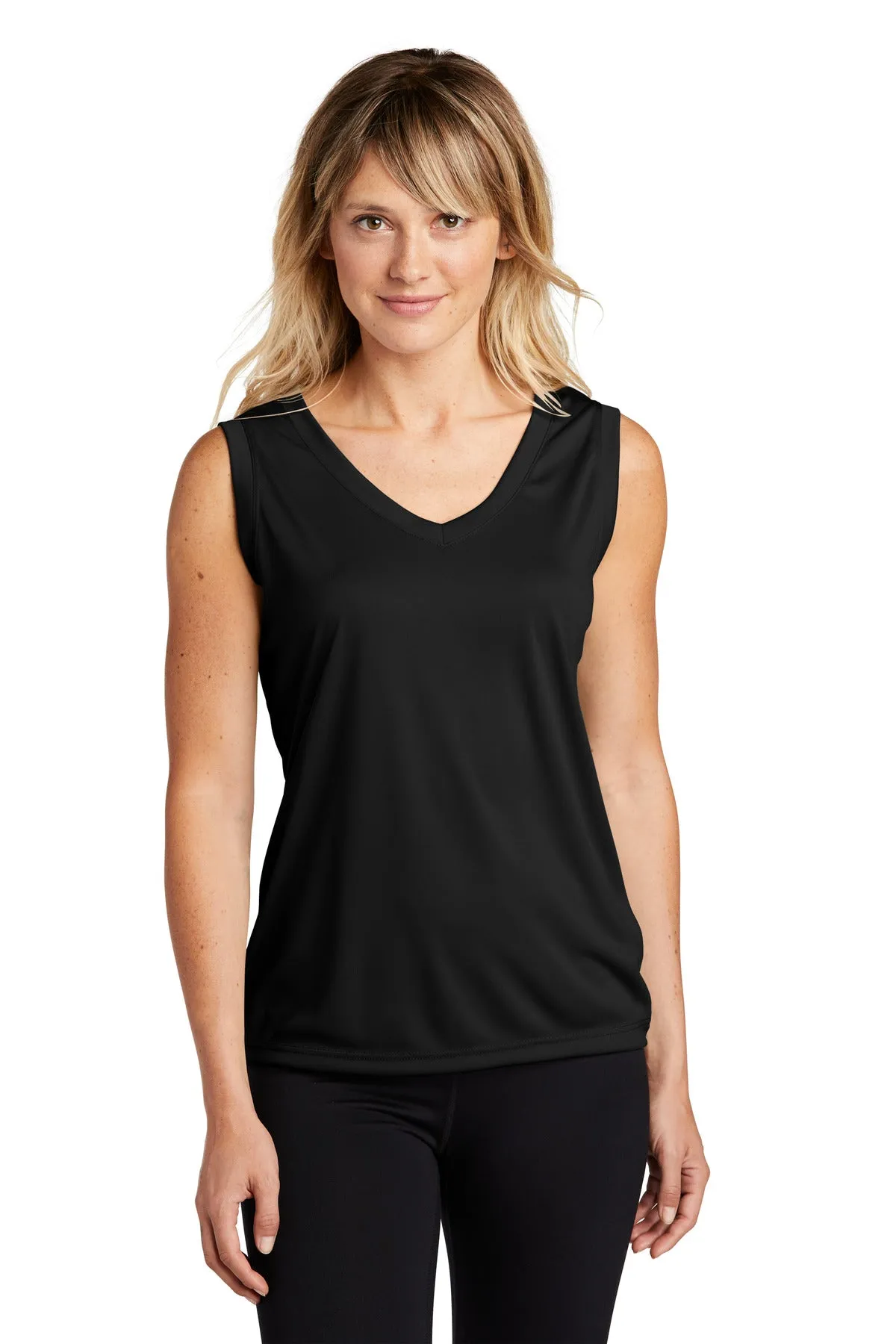 Sport-Tek® Ladies Sleeveless PosiCharge® Competitor™ V-Neck Tee. LST352