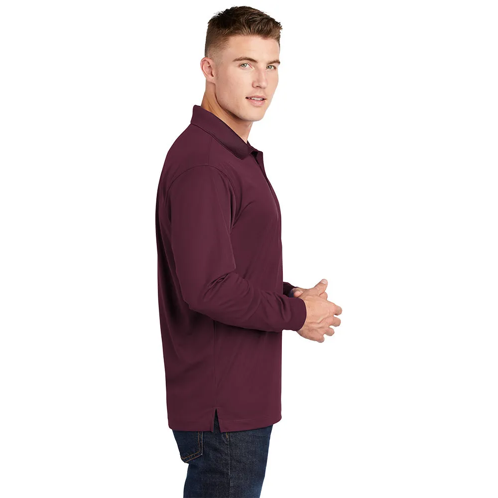 Sport-Tek® Long Sleeve Micropique Sport-Wick® Polo - Maroon