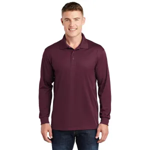 Sport-Tek® Long Sleeve Micropique Sport-Wick® Polo - Maroon