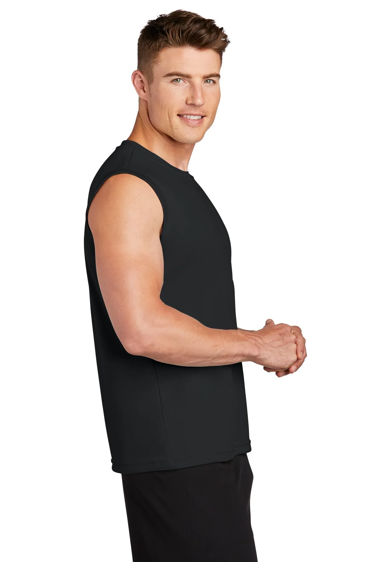 Sport-Tek Sleeveless PosiCharge Customized Competitor Tee's, Black