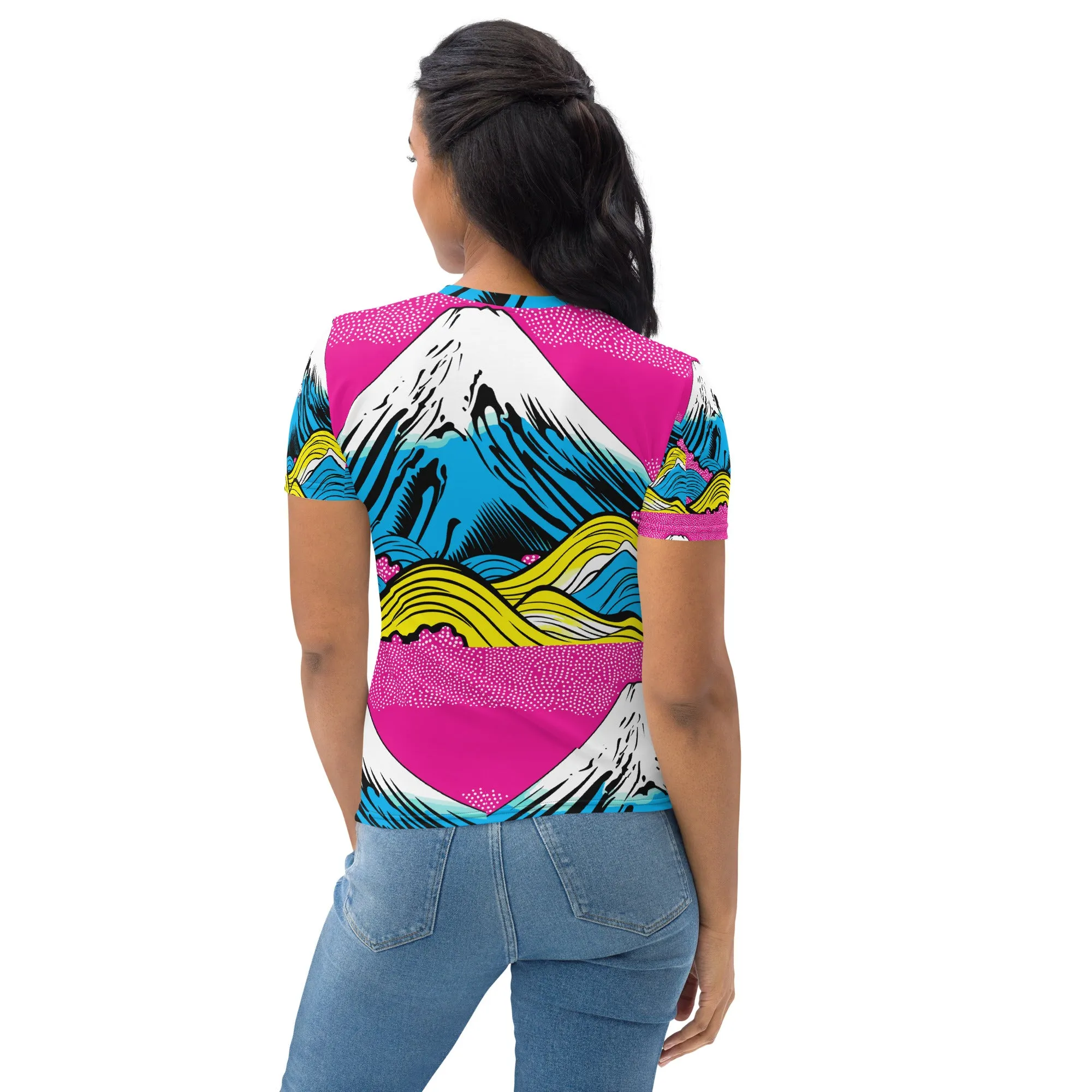 Stand Out in the Ring with Mt Fuji Pop Art Short Sleeve Rash Guards 002