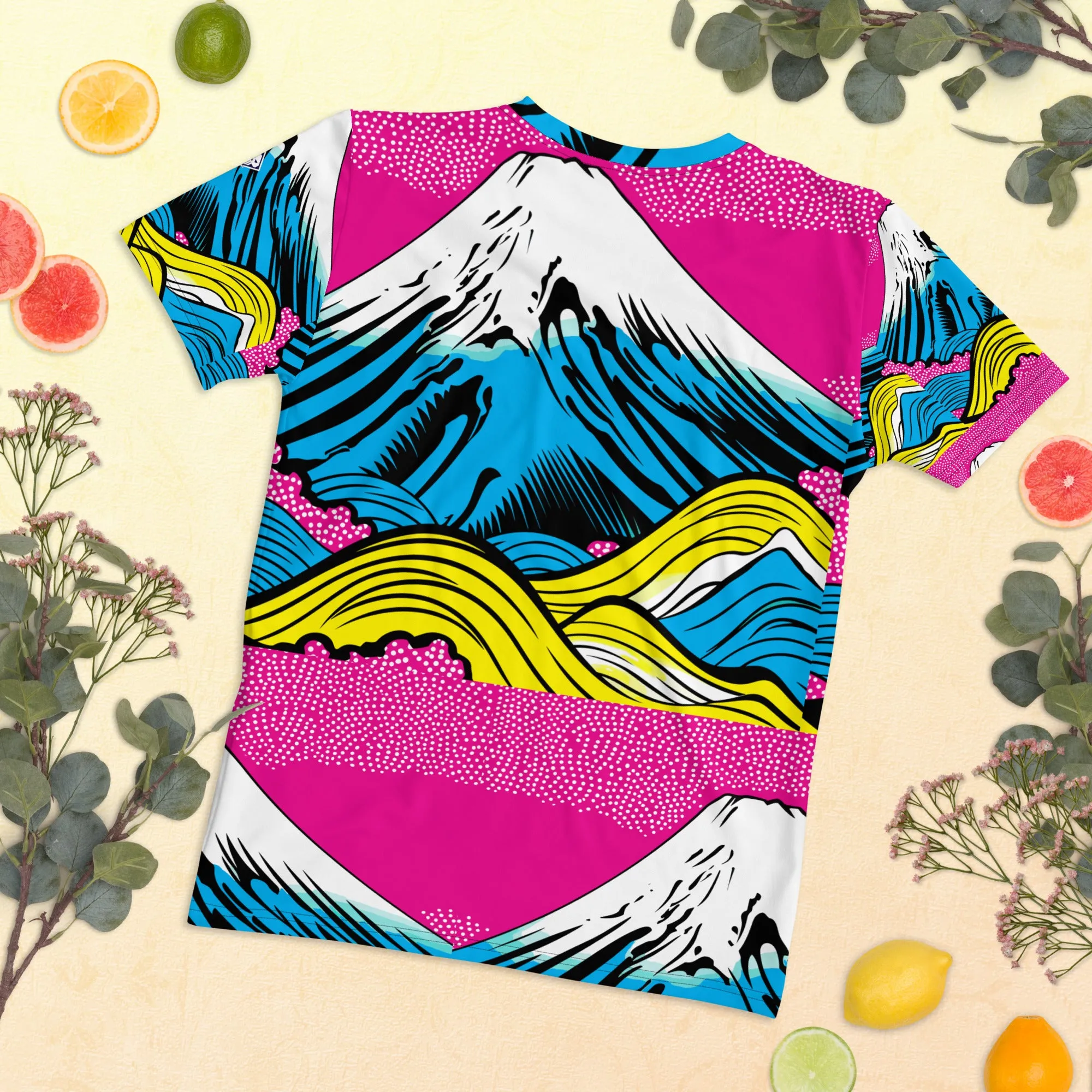 Stand Out in the Ring with Mt Fuji Pop Art Short Sleeve Rash Guards 002