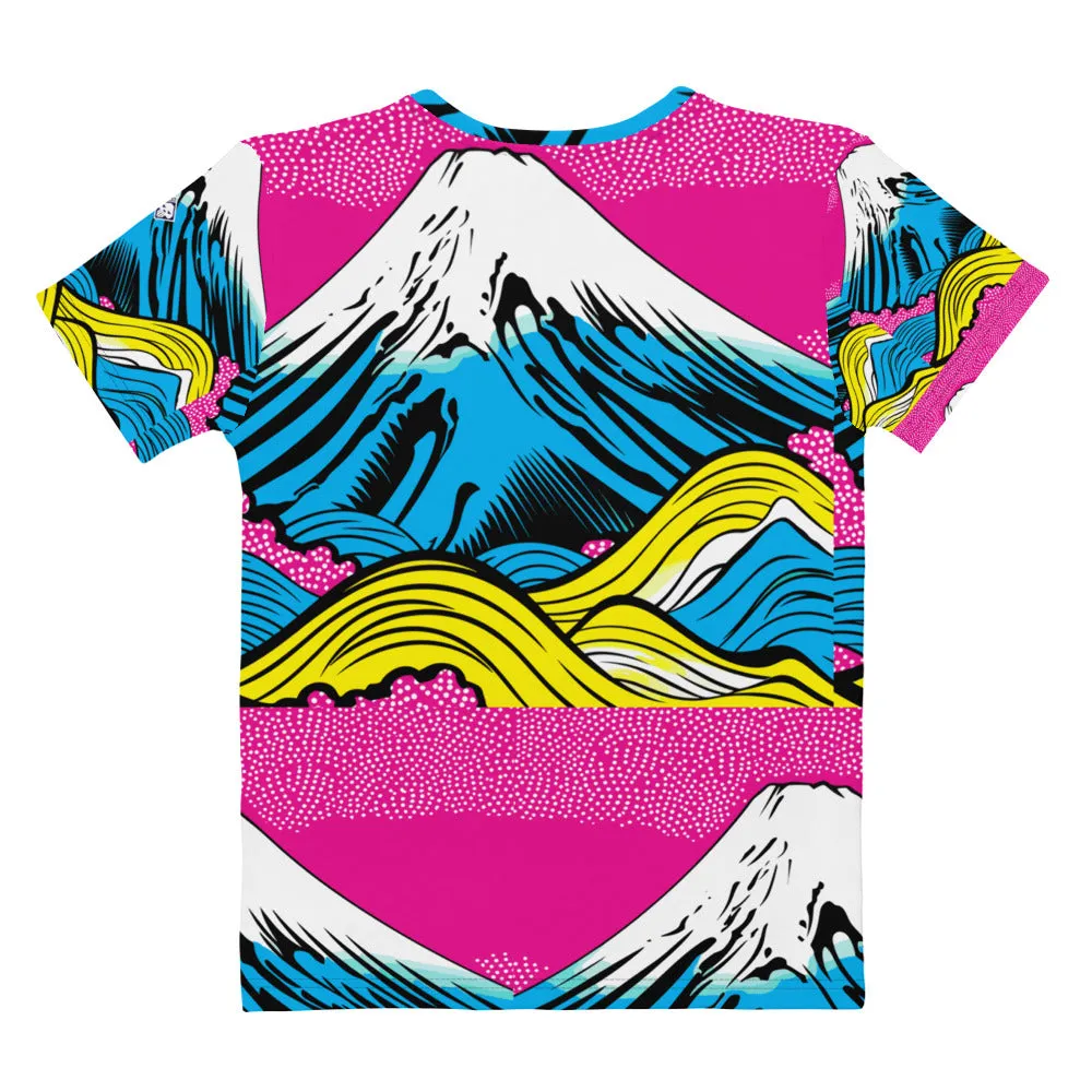 Stand Out in the Ring with Mt Fuji Pop Art Short Sleeve Rash Guards 002