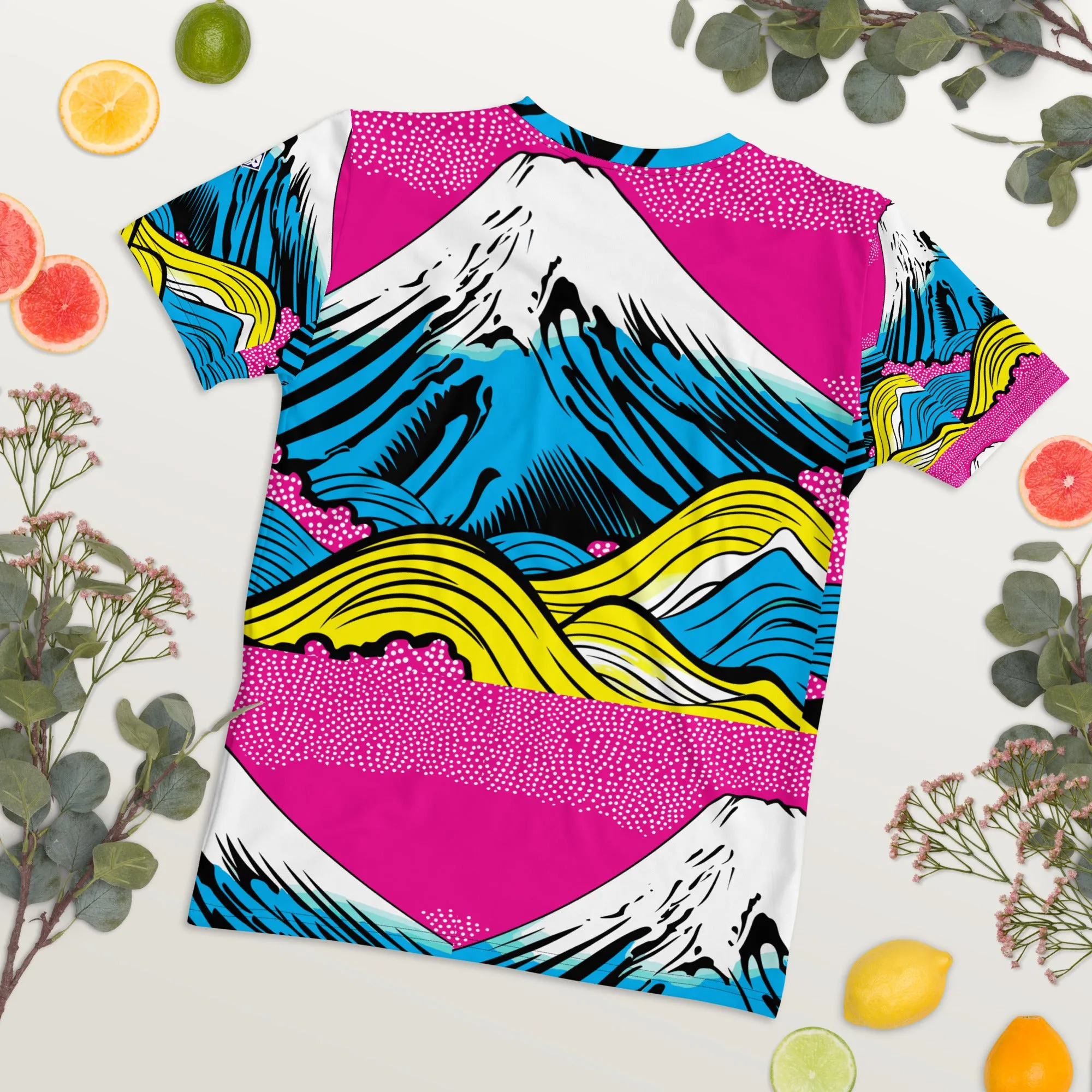 Stand Out in the Ring with Mt Fuji Pop Art Short Sleeve Rash Guards 002