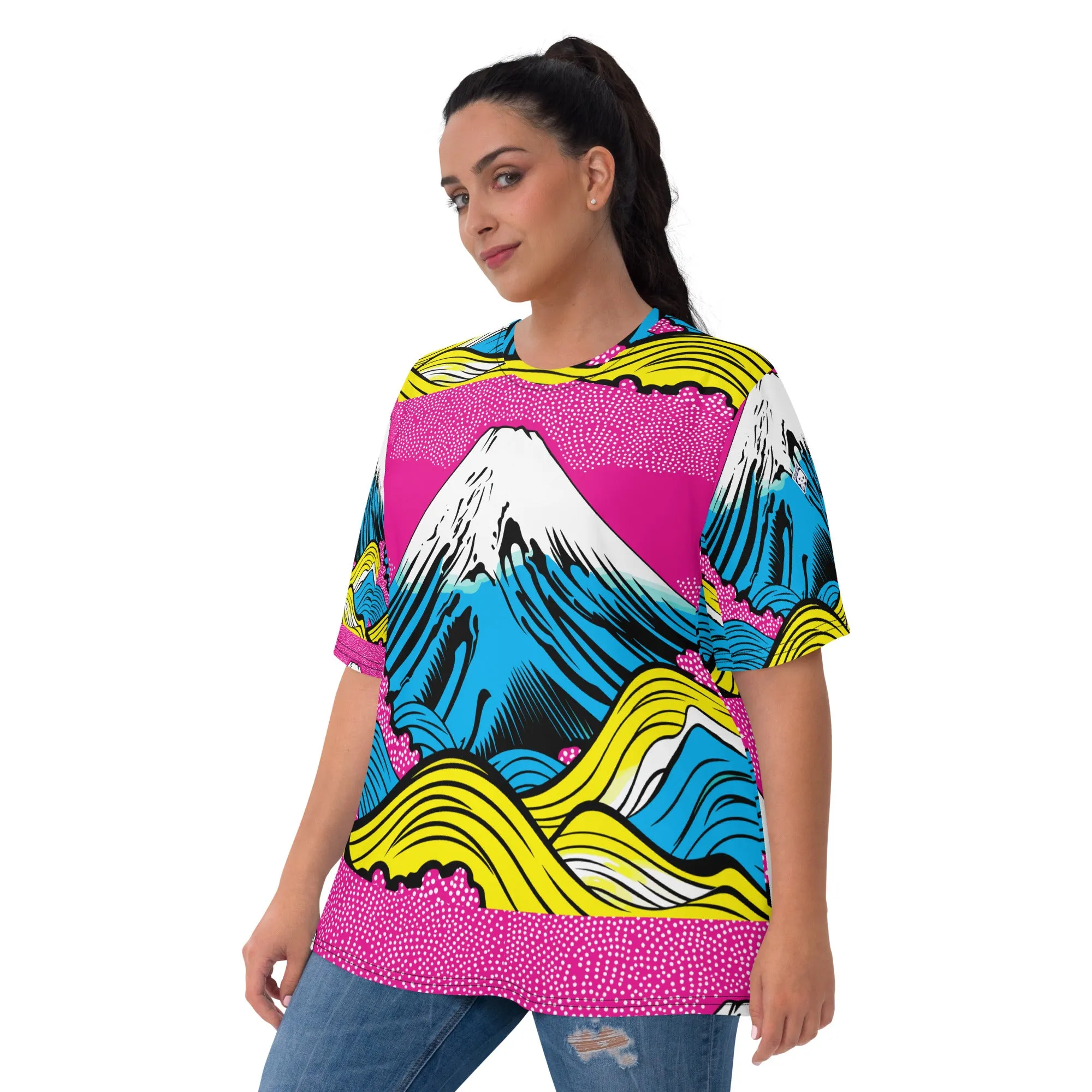 Stand Out in the Ring with Mt Fuji Pop Art Short Sleeve Rash Guards 002