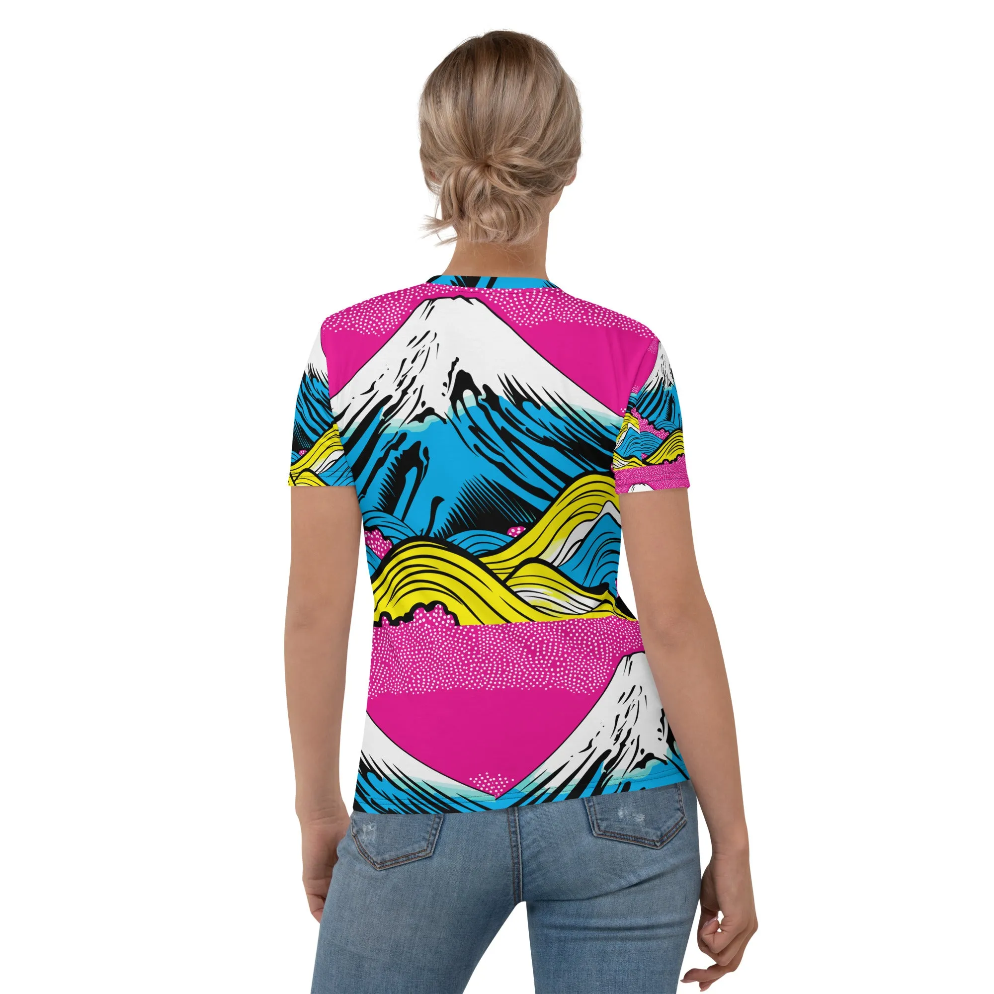 Stand Out in the Ring with Mt Fuji Pop Art Short Sleeve Rash Guards 002