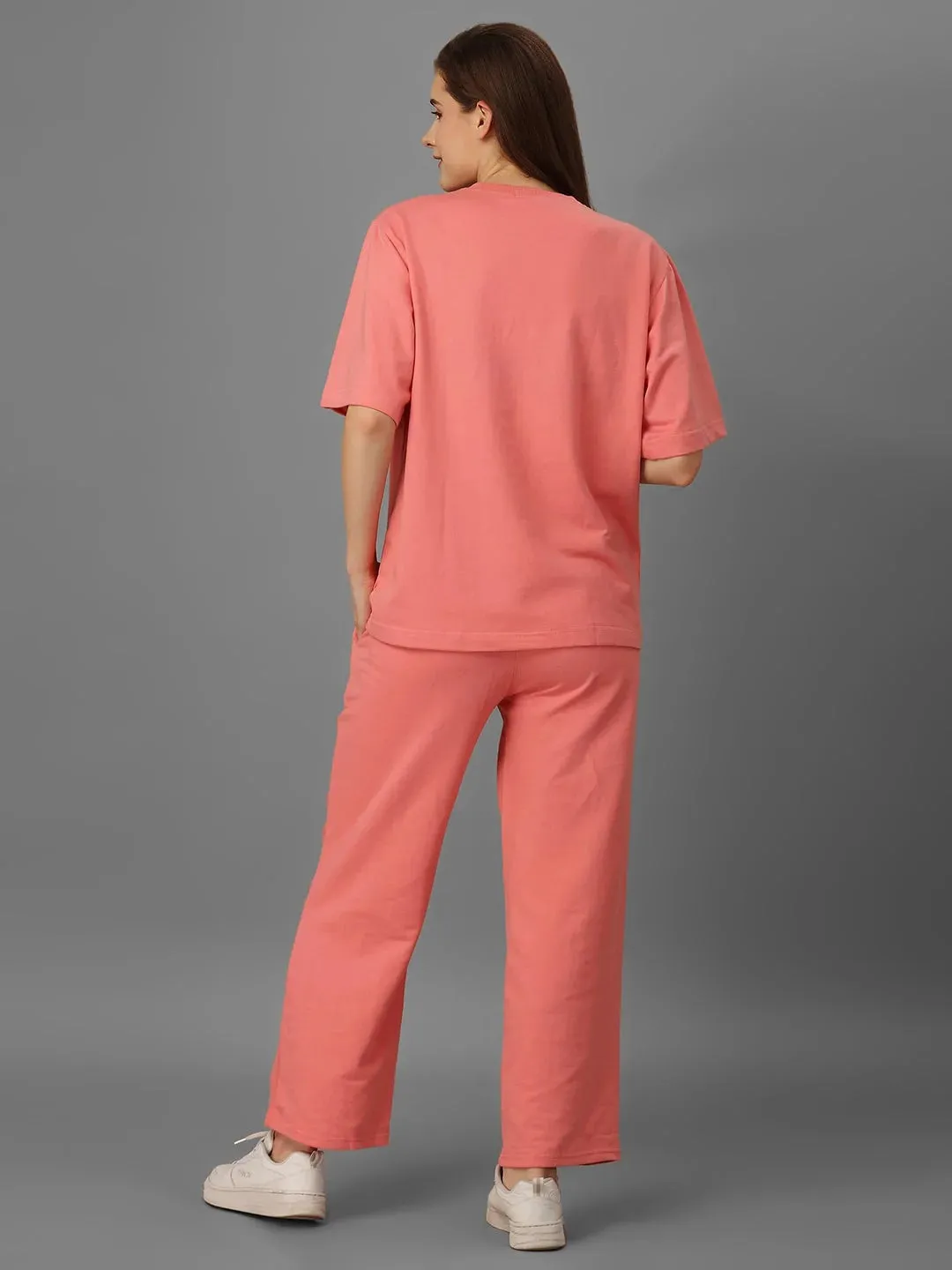 SXV  Solid Premium plain "Pink"Cool Aesthetic Oversized T-shirt