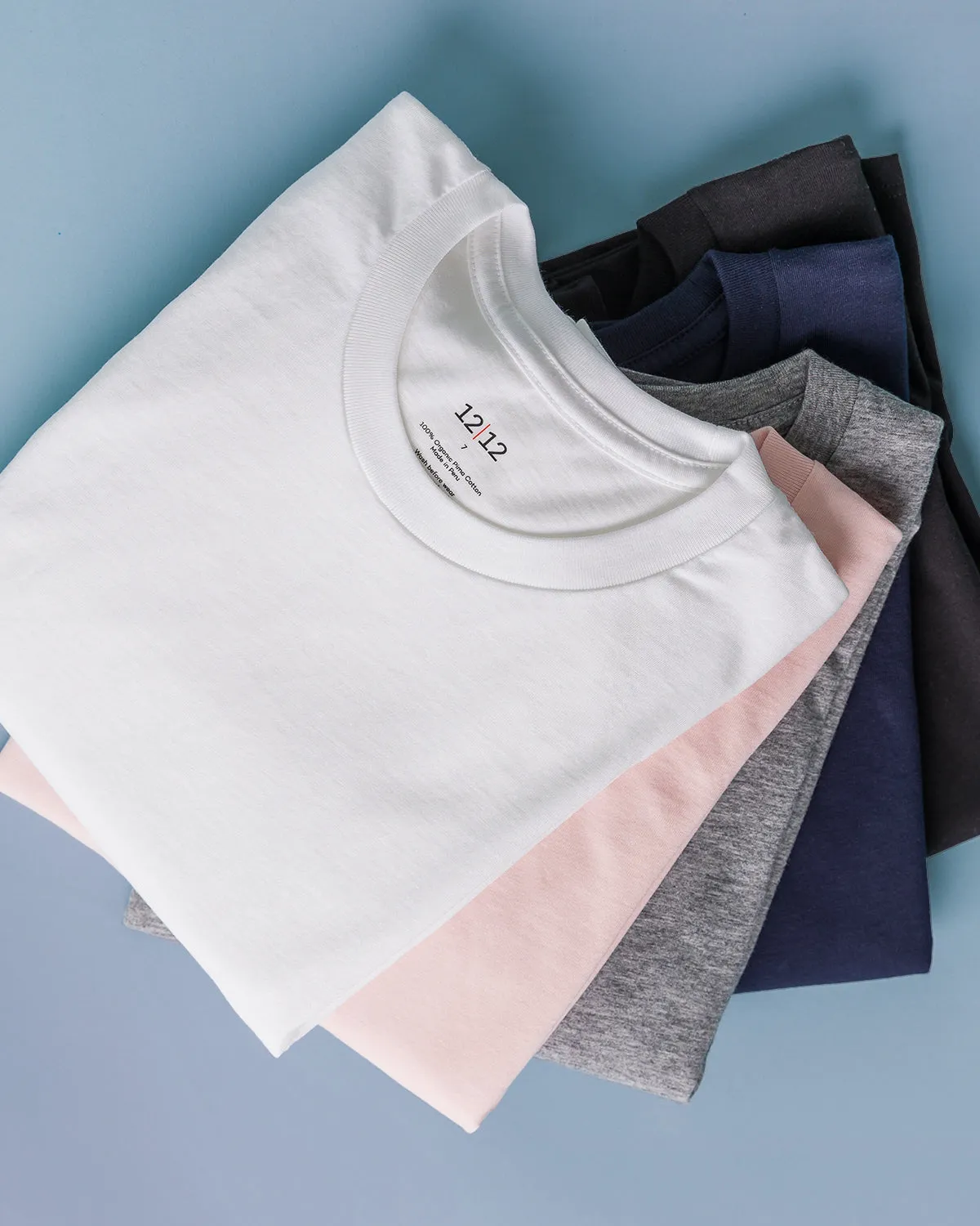 The Organic Short Sleeve Tee 3 Pack [White Pink Heather Grey]