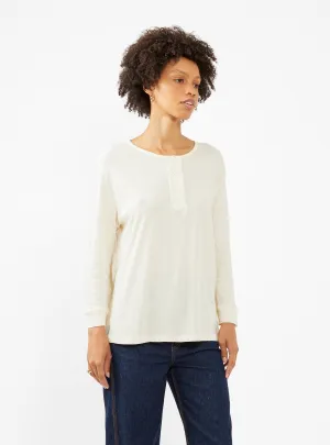 The Sleep Henley Top Washed White