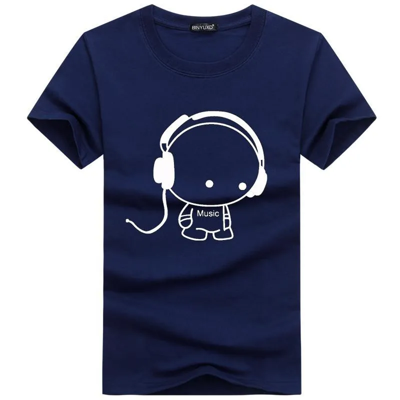 Top Quality Headset Cartoon Printed T-shirt