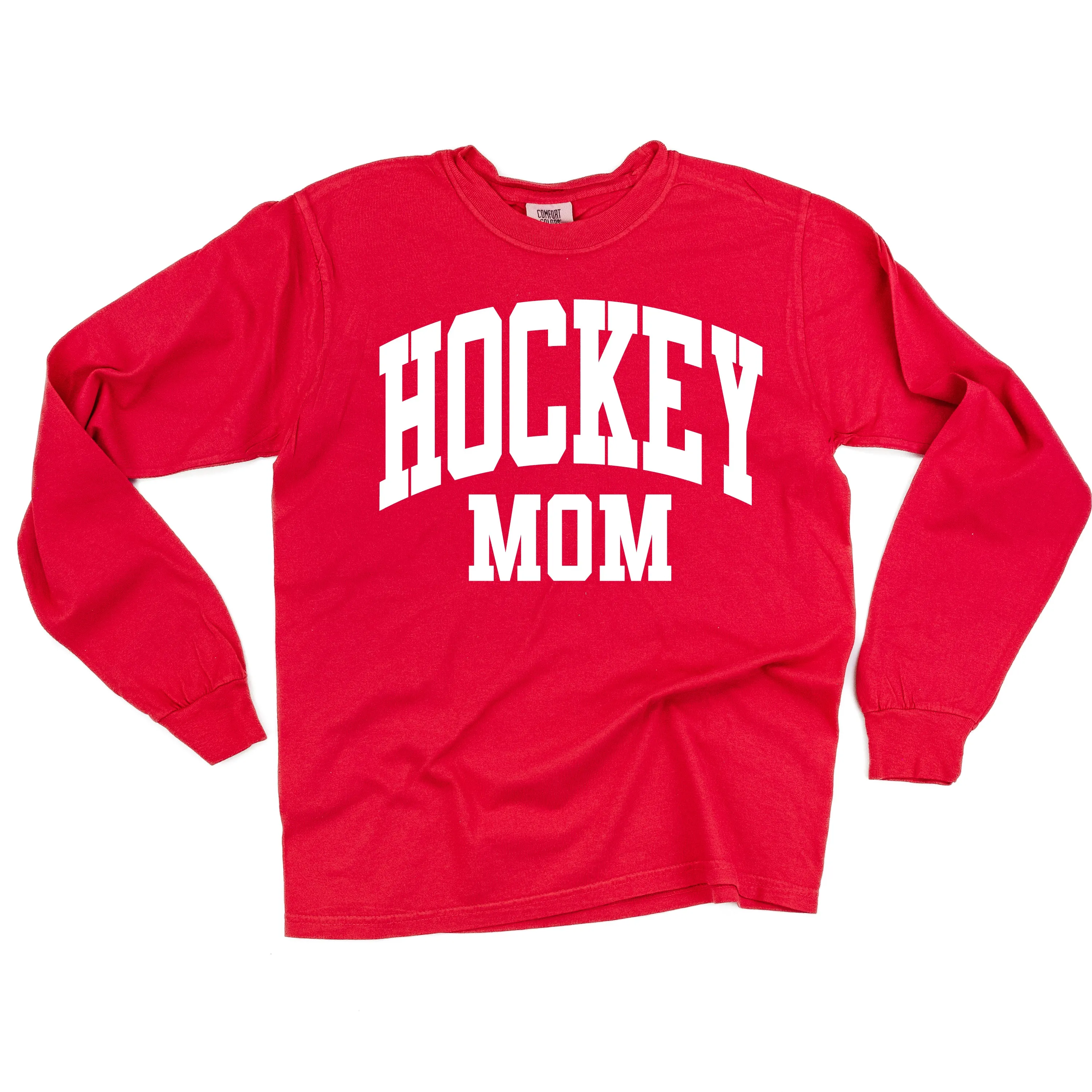 Varsity Style - HOCKEY MOM - LONG SLEEVE COMFORT COLORS TEE