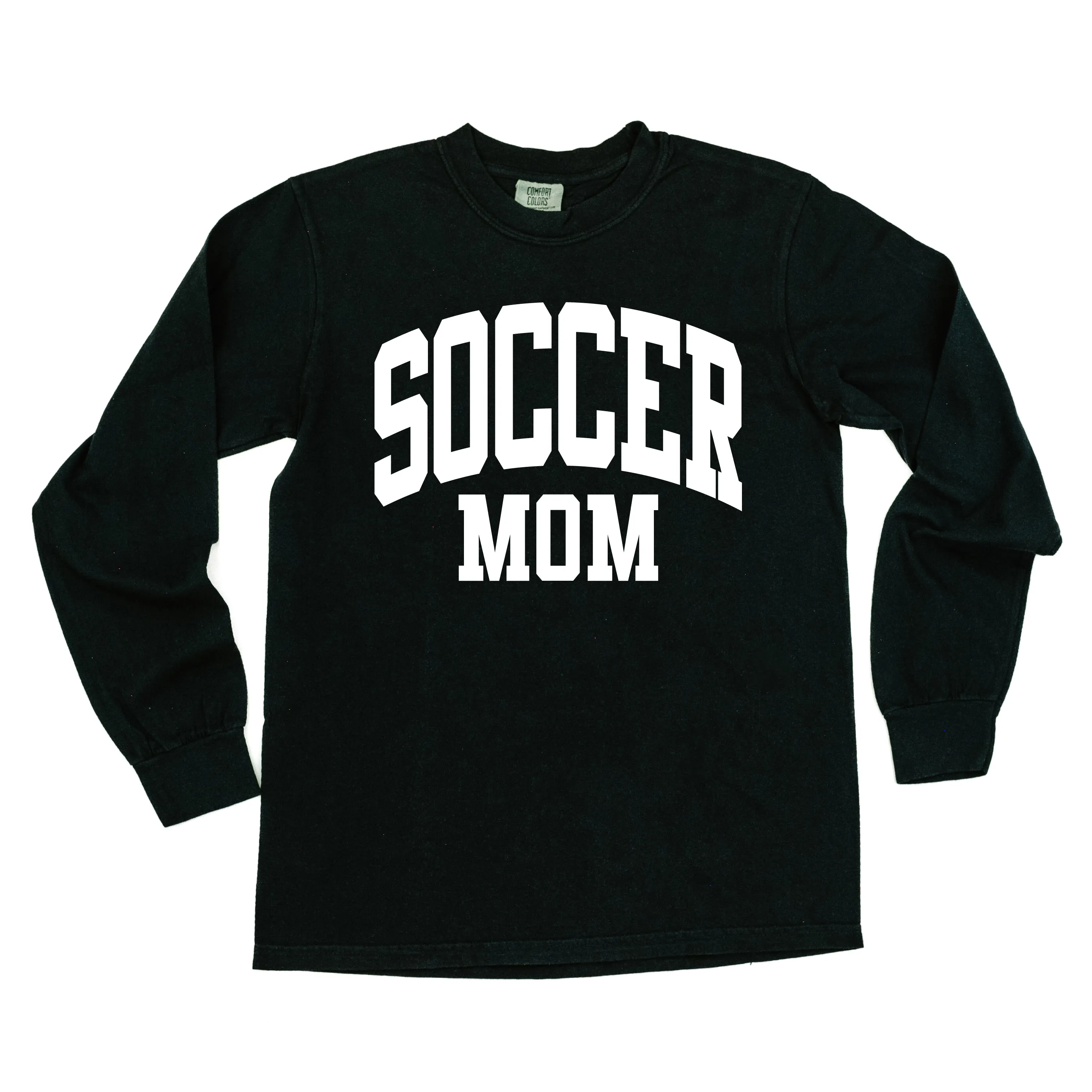 Varsity Style - SOCCER MOM - LONG SLEEVE COMFORT COLORS TEE