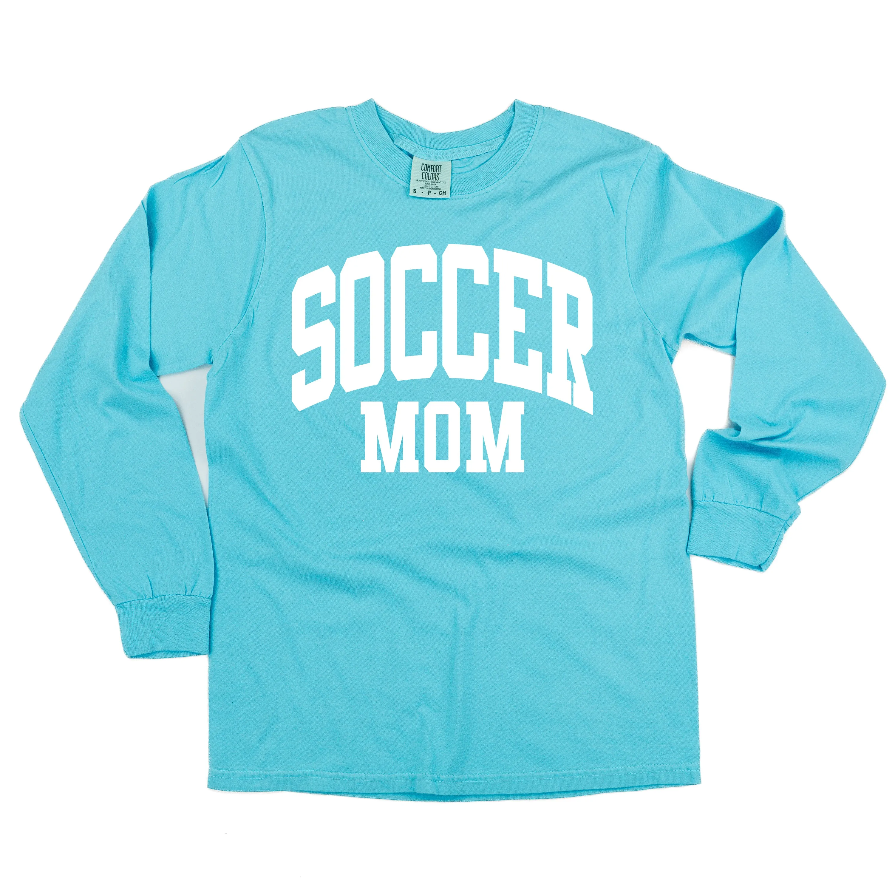 Varsity Style - SOCCER MOM - LONG SLEEVE COMFORT COLORS TEE