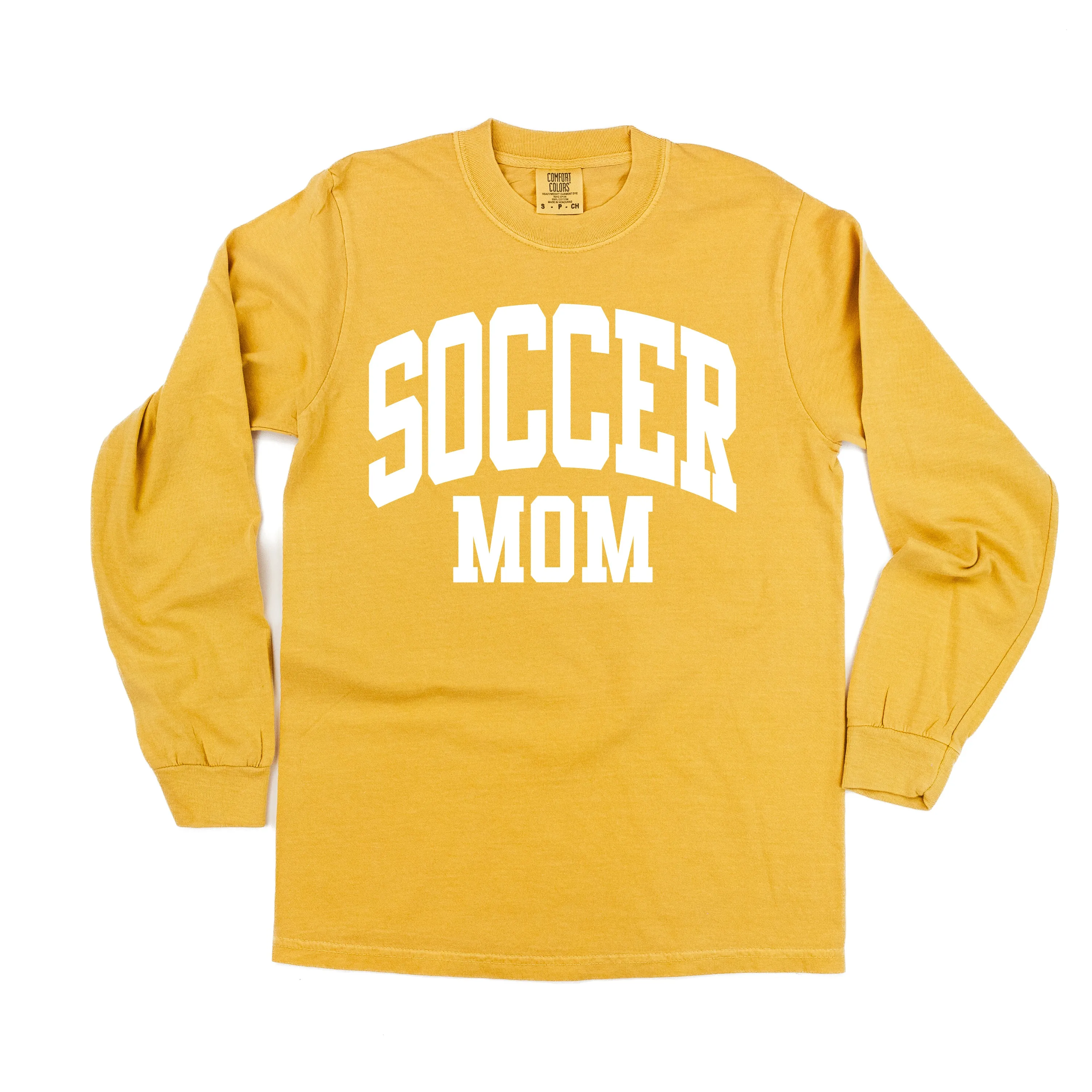 Varsity Style - SOCCER MOM - LONG SLEEVE COMFORT COLORS TEE