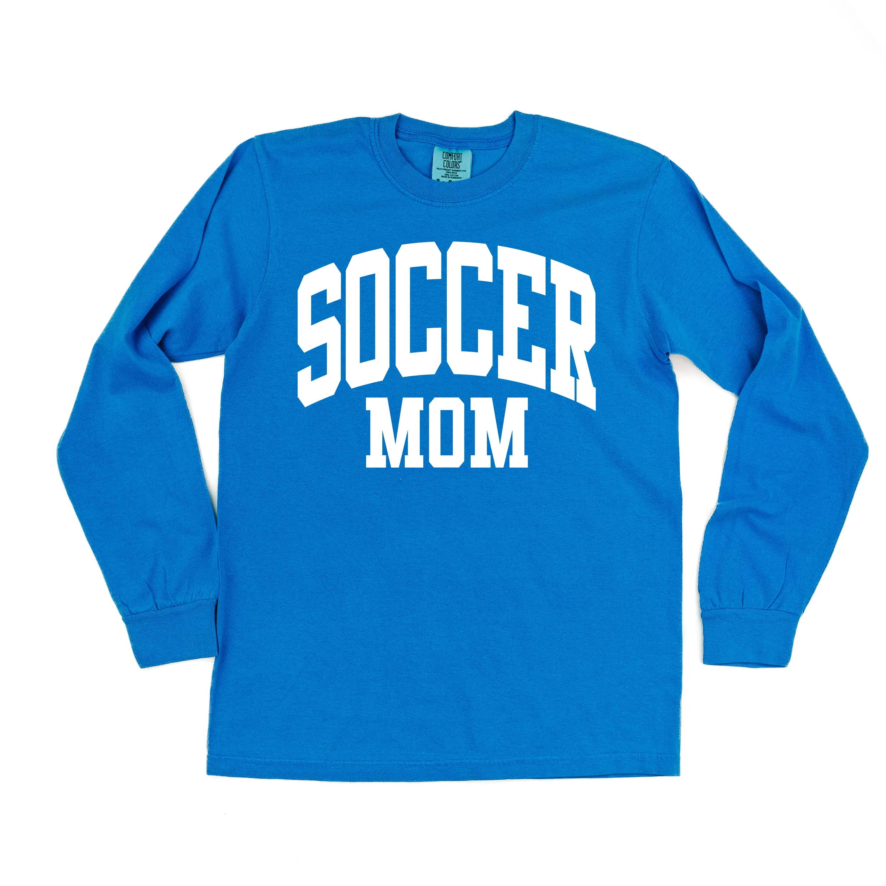 Varsity Style - SOCCER MOM - LONG SLEEVE COMFORT COLORS TEE