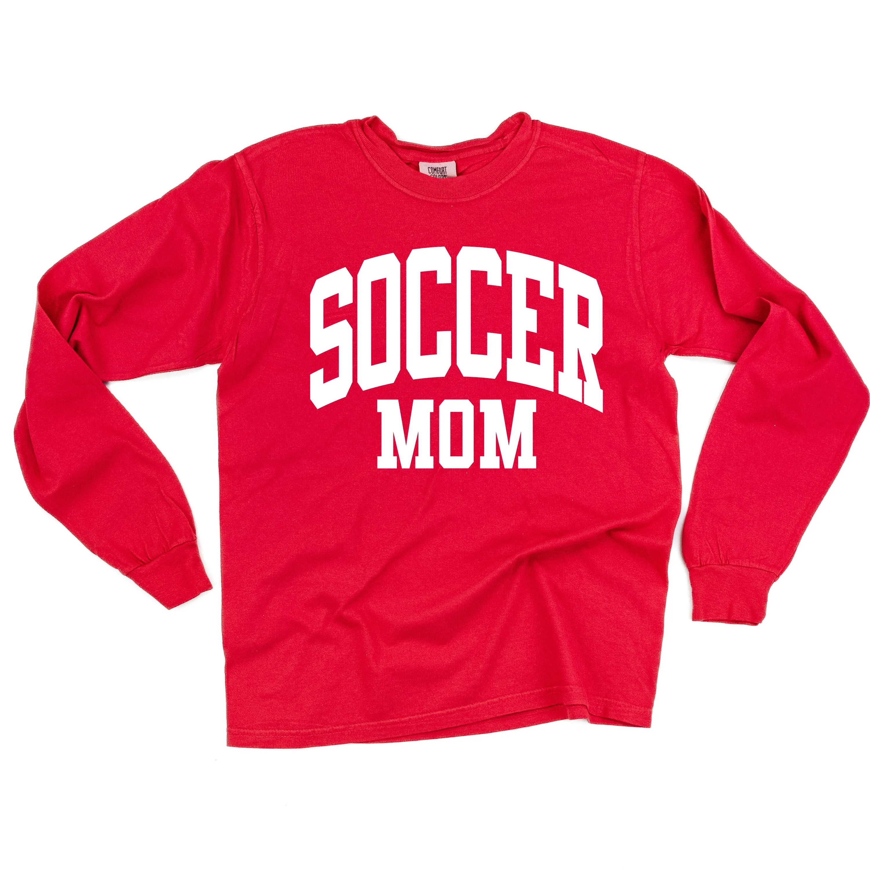 Varsity Style - SOCCER MOM - LONG SLEEVE COMFORT COLORS TEE