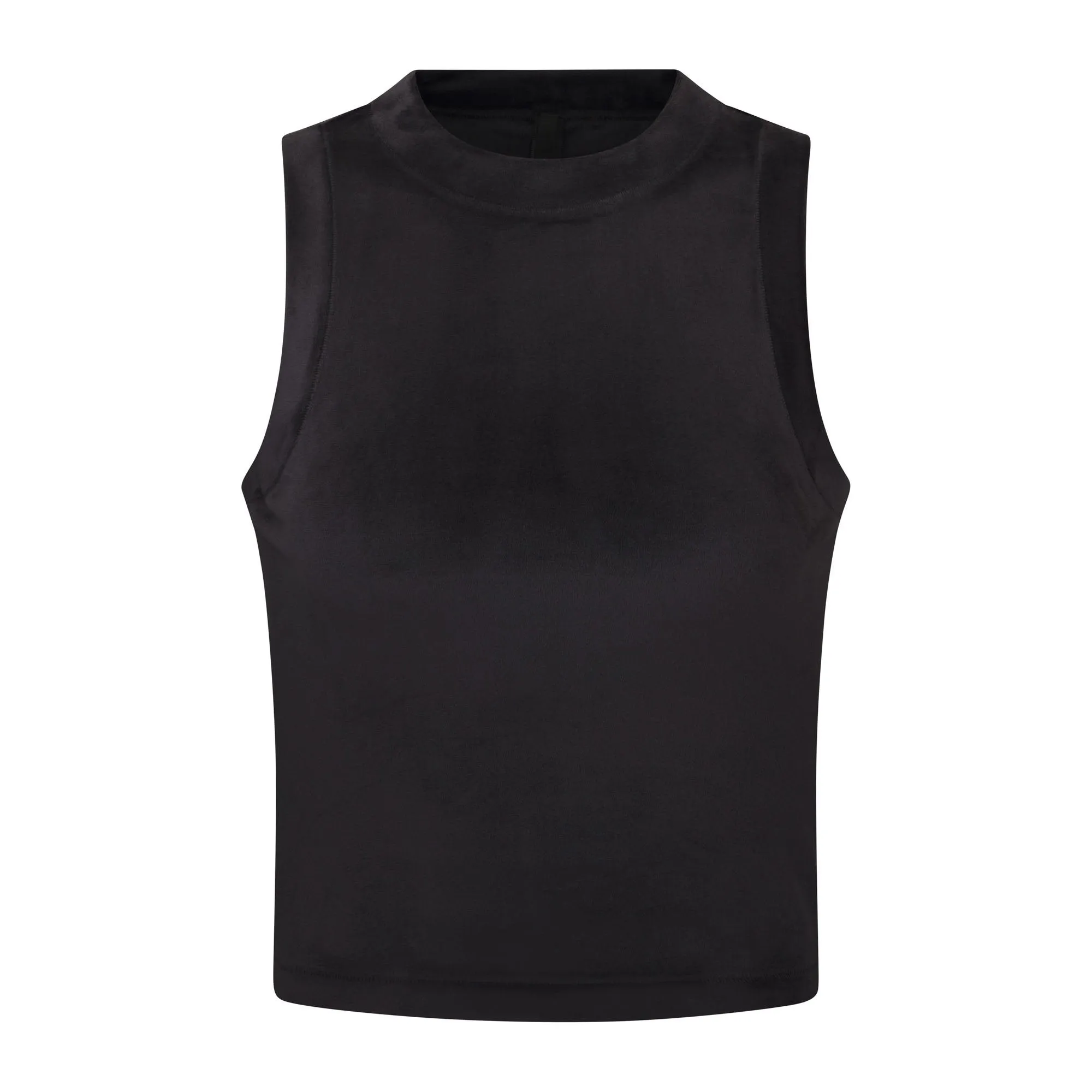 VELOUR CREW NECK TANK | SOOT