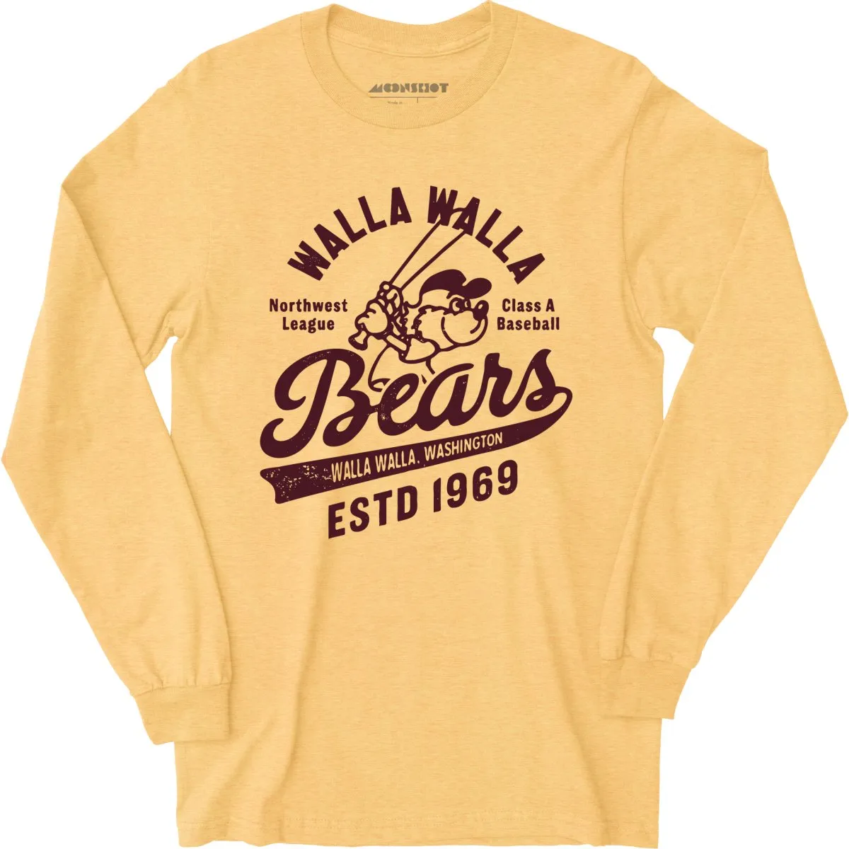 Walla Walla Bears - Washington - Vintage Defunct Baseball Teams - Long Sleeve T-Shirt