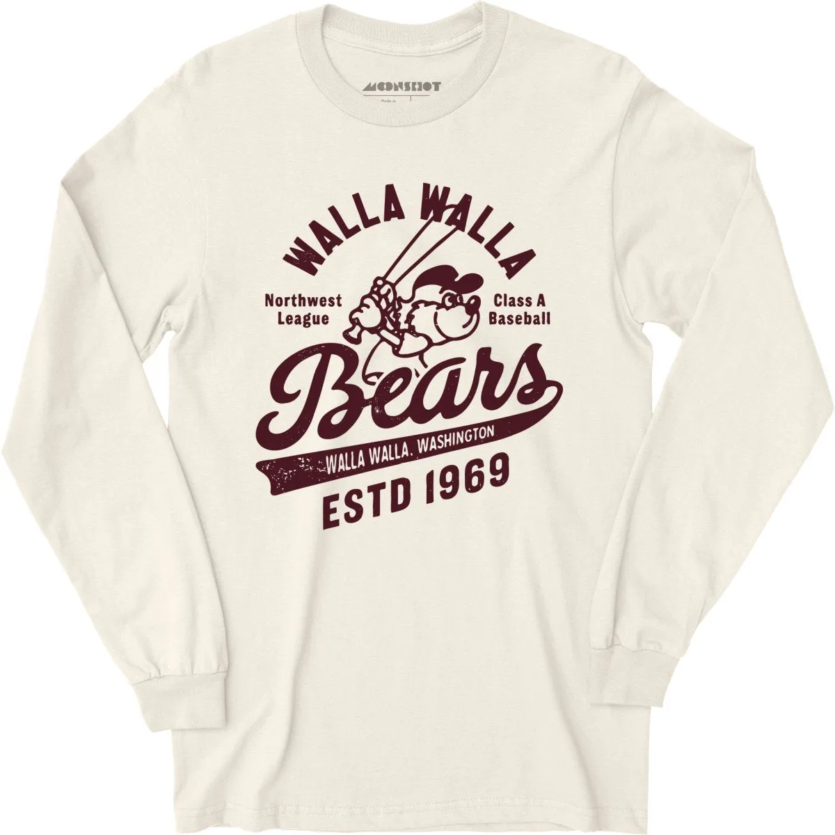 Walla Walla Bears - Washington - Vintage Defunct Baseball Teams - Long Sleeve T-Shirt