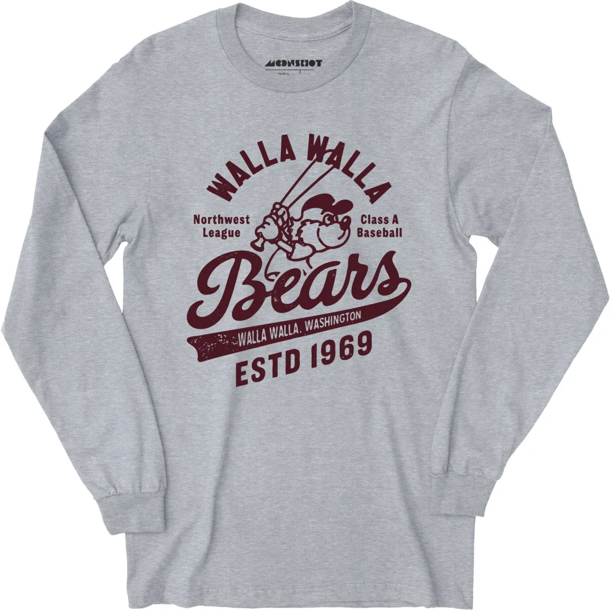 Walla Walla Bears - Washington - Vintage Defunct Baseball Teams - Long Sleeve T-Shirt