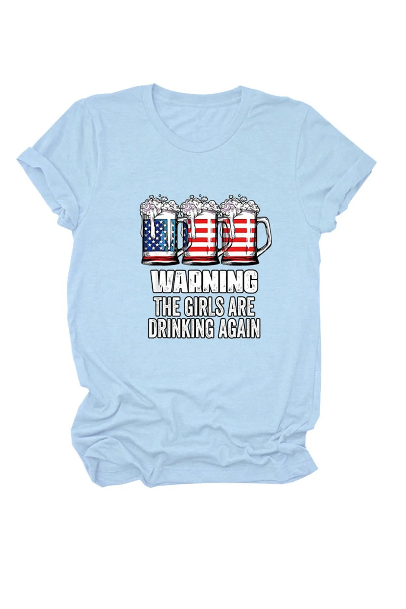 Warning The Girls Are Printed  T-Shirt