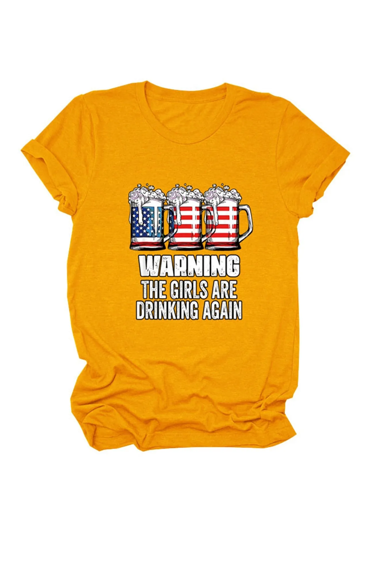 Warning The Girls Are Printed  T-Shirt