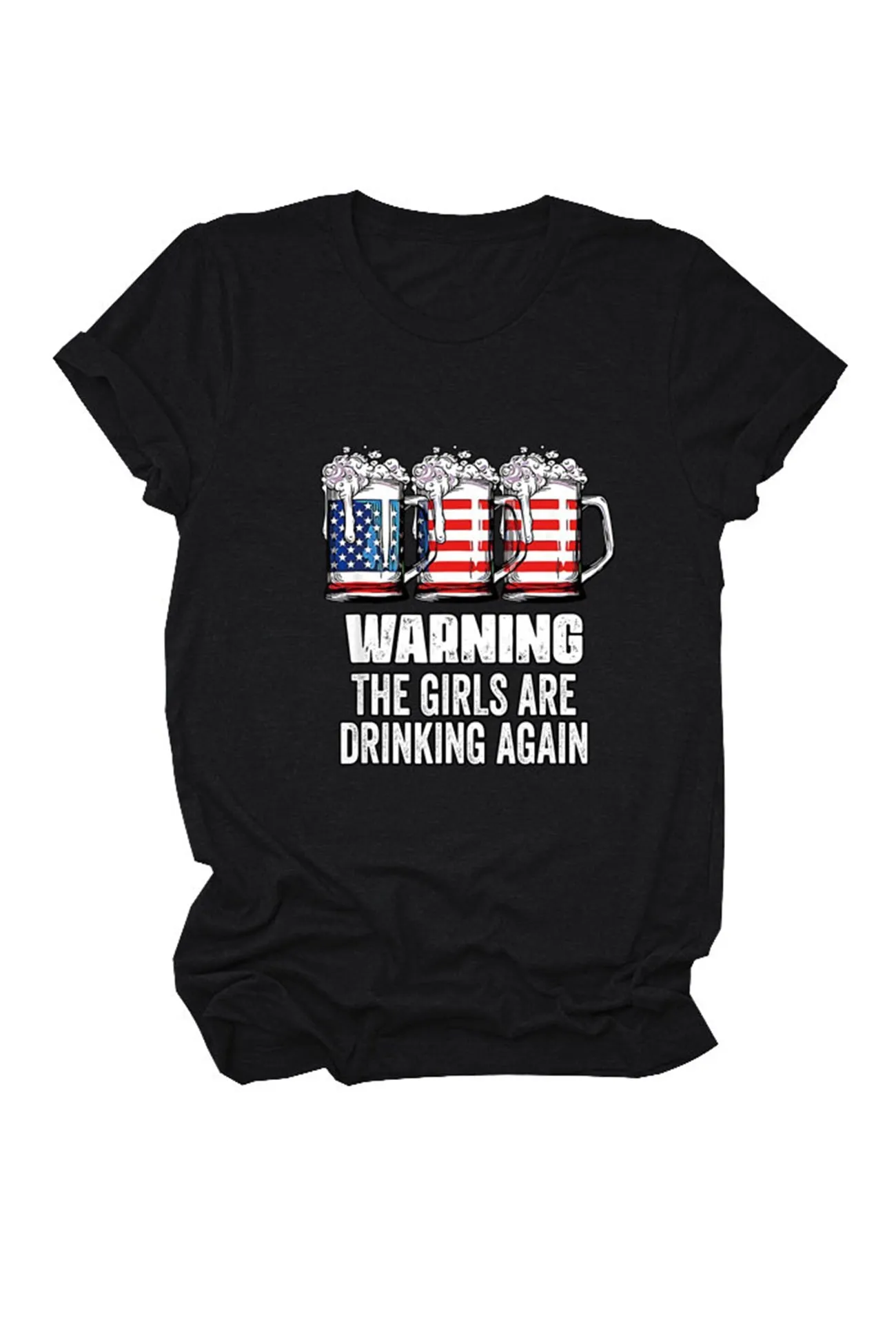 Warning The Girls Are Printed  T-Shirt