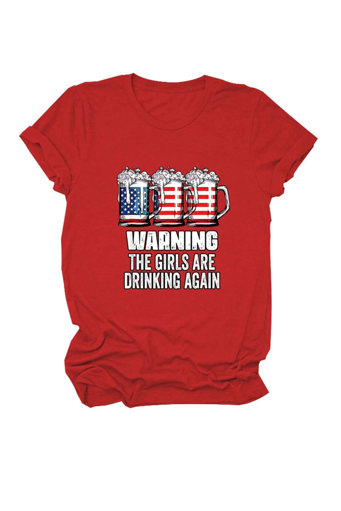 Warning The Girls Are Printed  T-Shirt