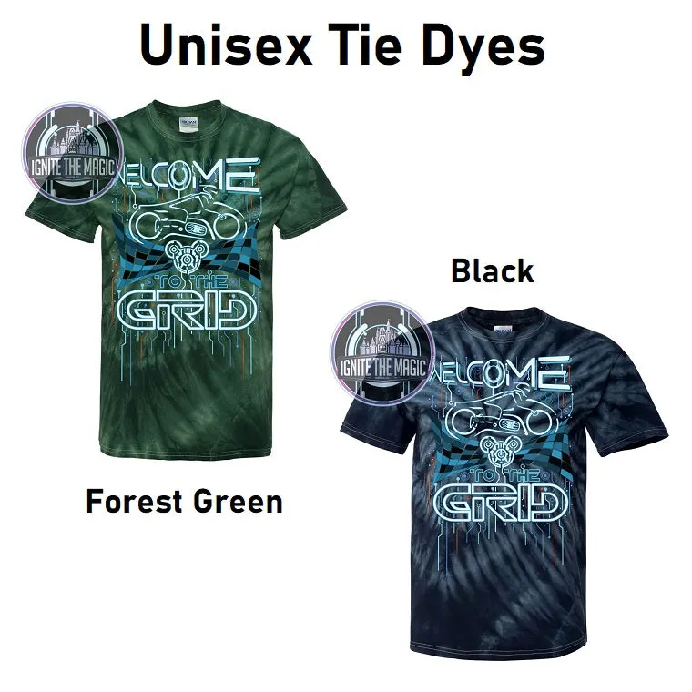 Welcome to the Grid - Unisex Tie Dye Tees