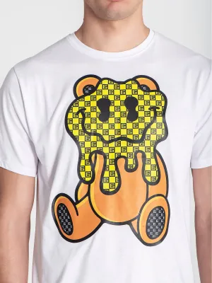 White Melting Bear Tee