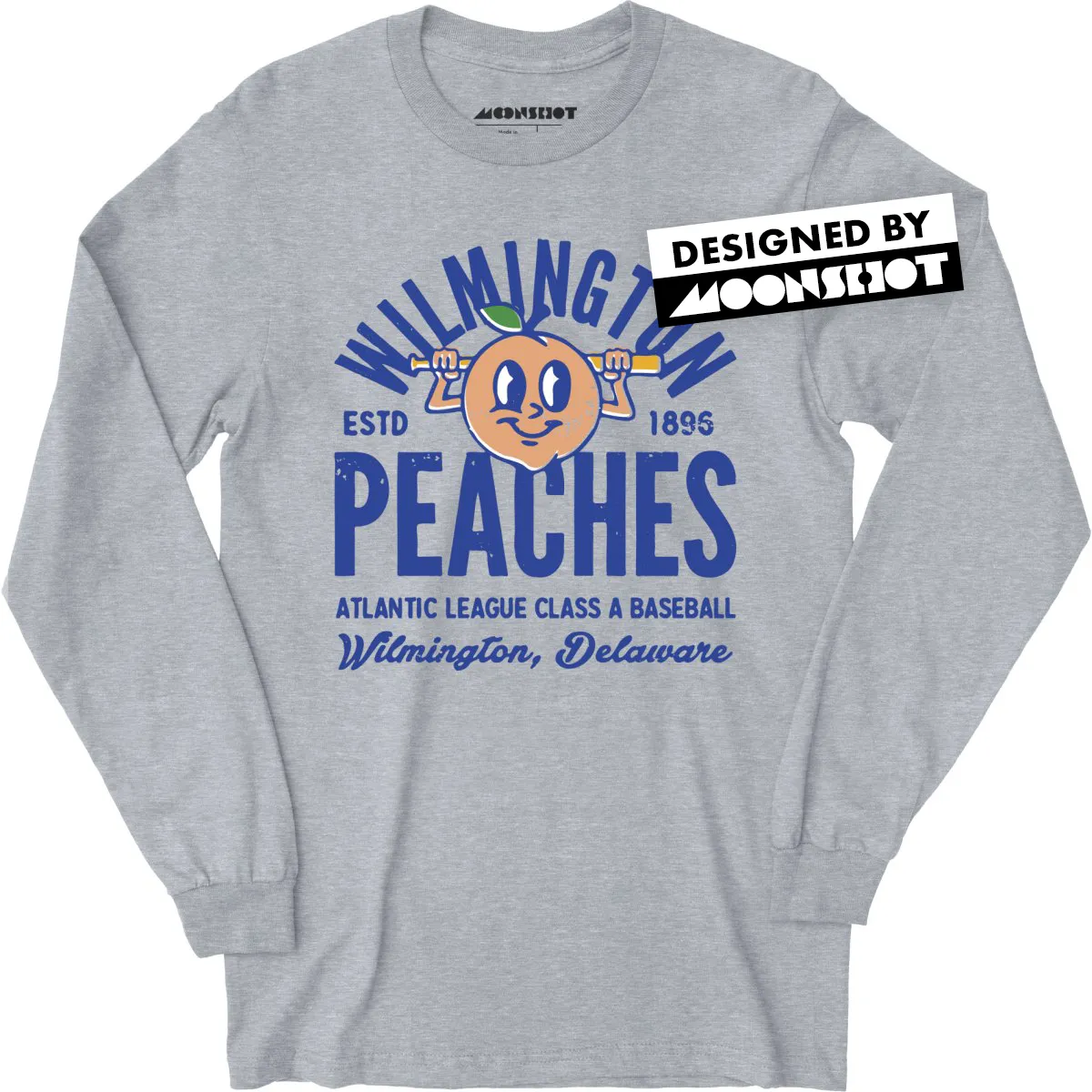 Wilmington Peaches - Delaware - Vintage Defunct Baseball Teams - Long Sleeve T-Shirt