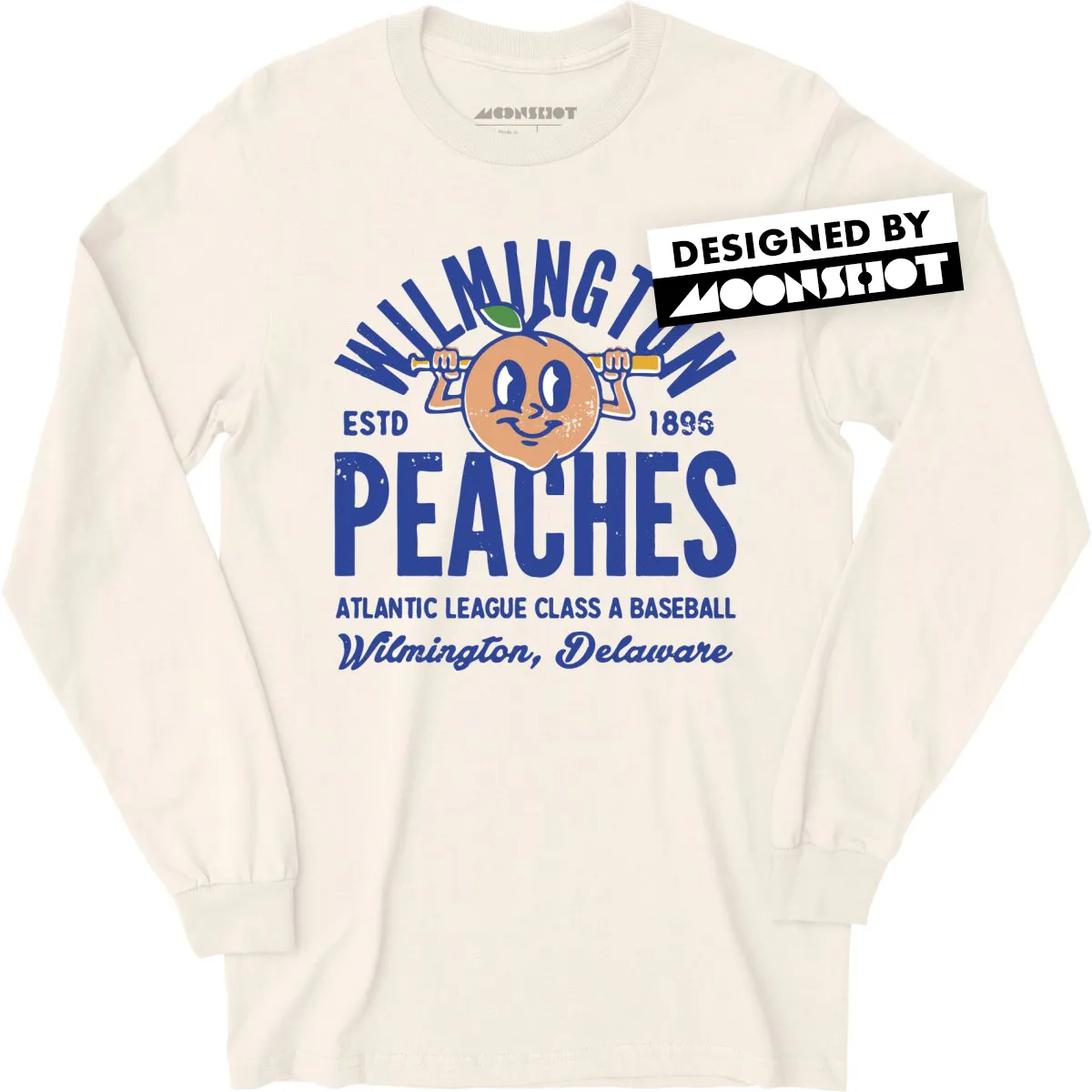 Wilmington Peaches - Delaware - Vintage Defunct Baseball Teams - Long Sleeve T-Shirt