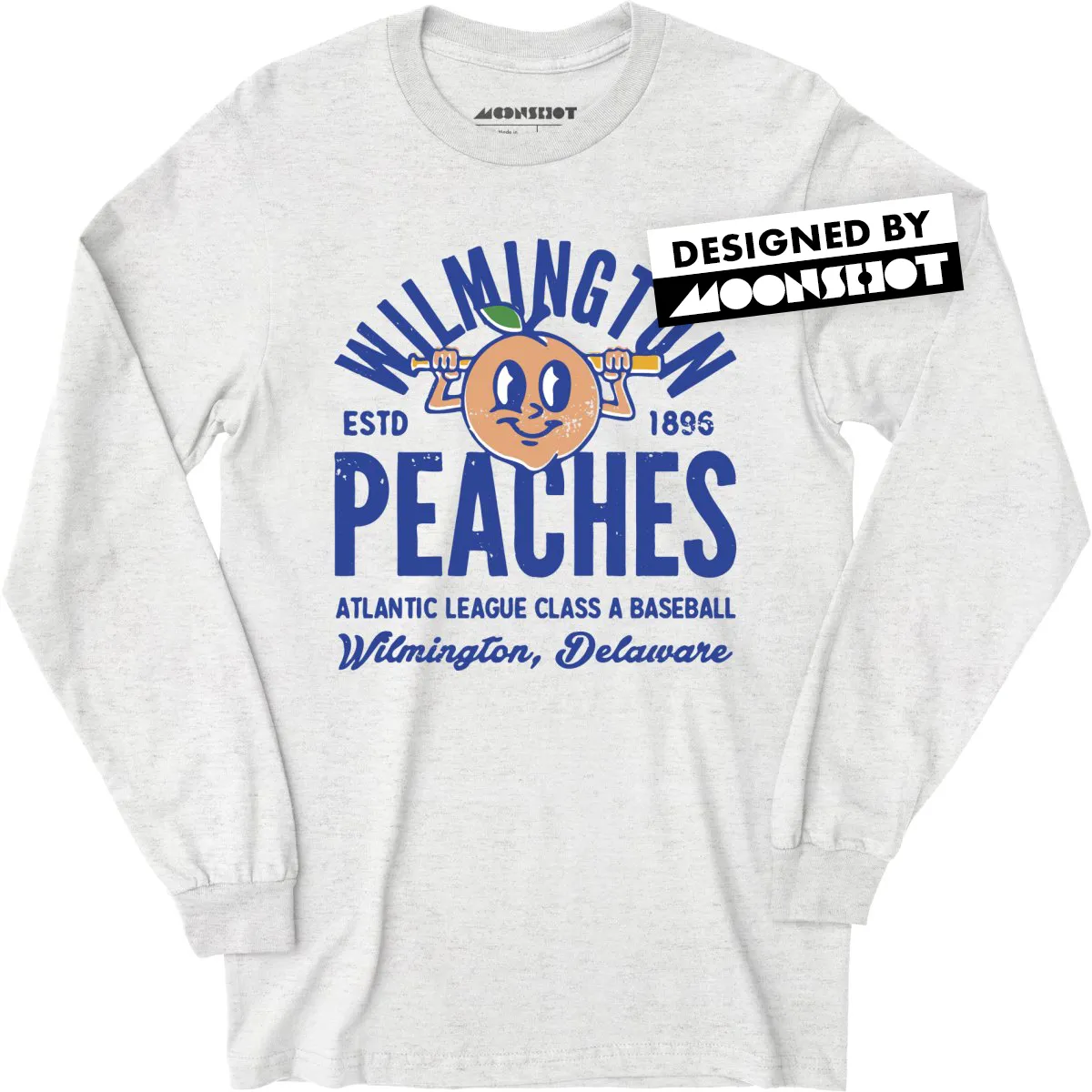 Wilmington Peaches - Delaware - Vintage Defunct Baseball Teams - Long Sleeve T-Shirt