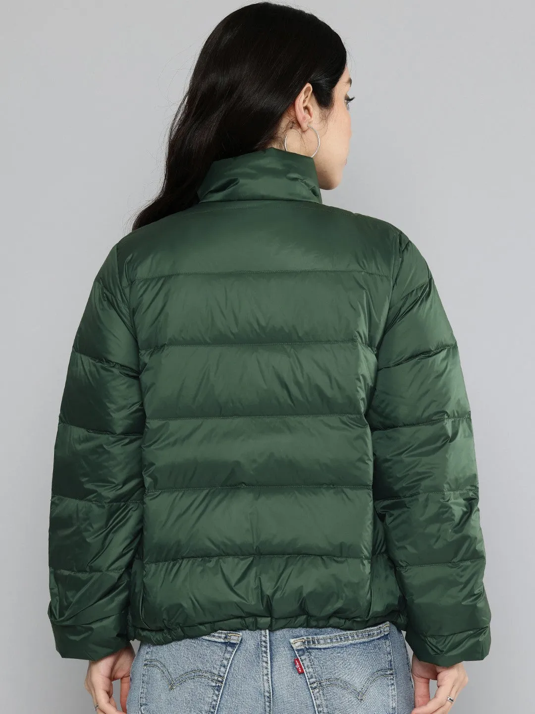 Women's Solid Green Jacket