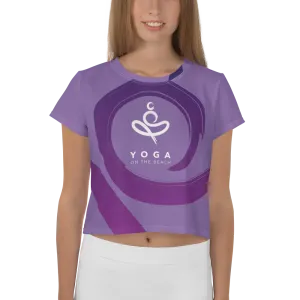 Yoga on the Beach (YOTB) - Purple - All-Over Print Crop Tee