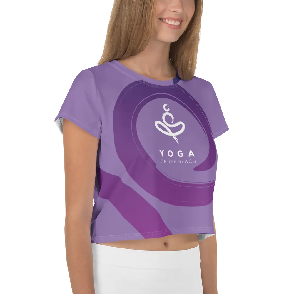 Yoga on the Beach (YOTB) - Purple - All-Over Print Crop Tee